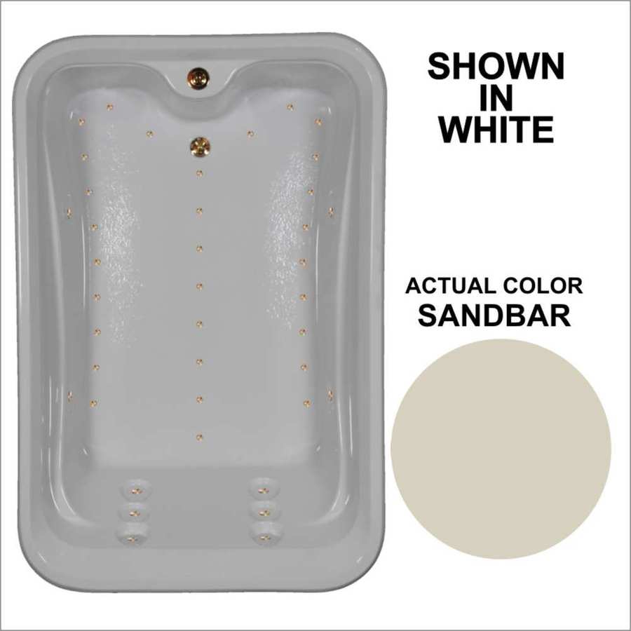 Watertech Whirlpool Baths 48-in x 72-in Sandbar Acrylic Drain