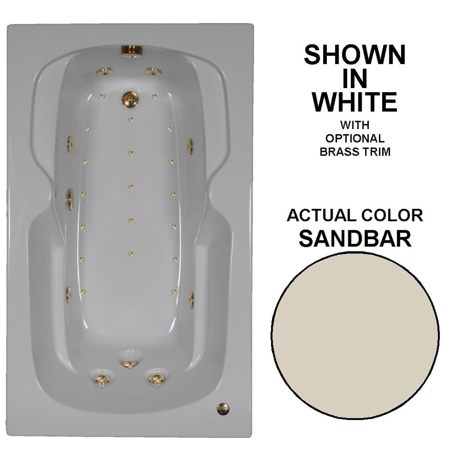 Watertech Whirlpool Baths Designer 60-in Sandbar Acrylic ...