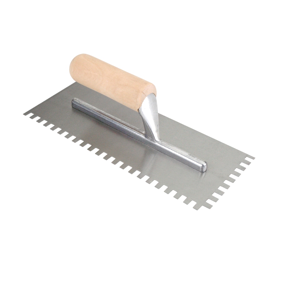 PRECISION 0.25in Square Notch Ground Steel Ceramic Floor Trowel at