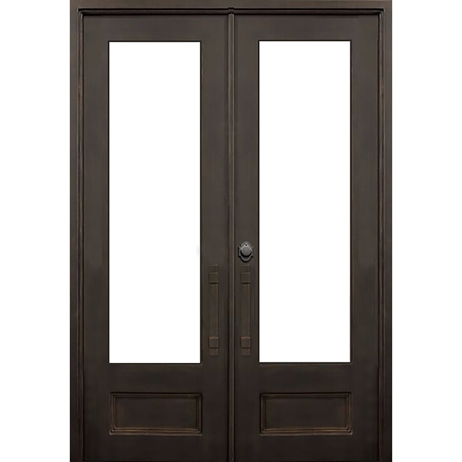 FLORIDA IRON DOORS 7296FRO6ADBMI 72-in x 96-in x Iron Dark Bronze Painted 3/4 lite
