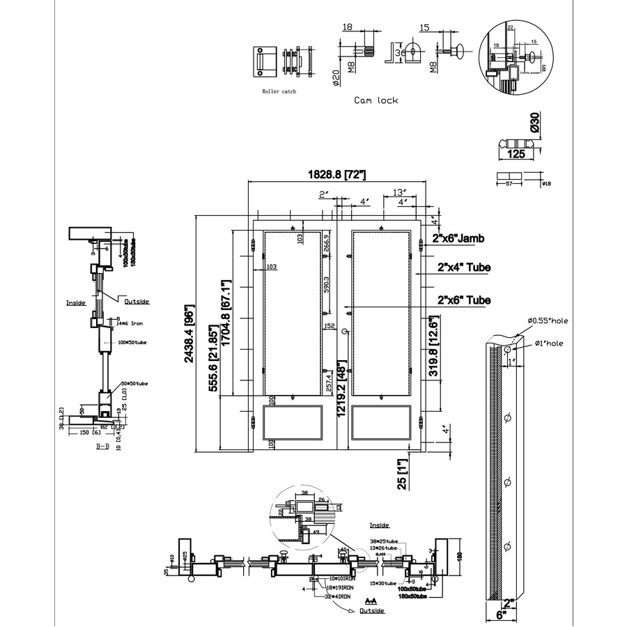 FLORIDA IRON DOORS 7296FRO6ADBMI Entry-Doors - View #3