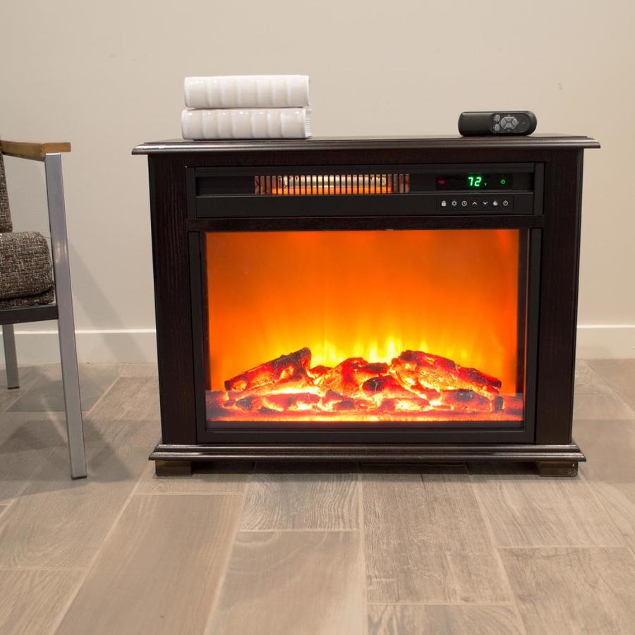 Lifesmart Medium Square Fireplace with Decorative Mantel Trim in the ...