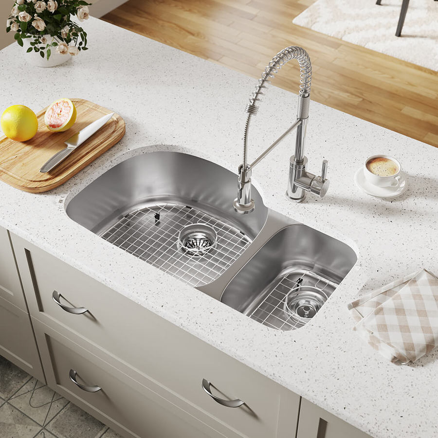 Mr Direct 35 In X 21 Stainless Steel Double Basin Undermount