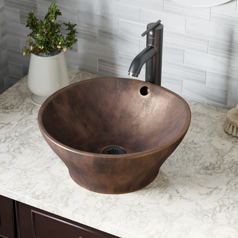 MR Direct Antique Bronze Bronze Vessel Irregular Bathroom Sink with ...