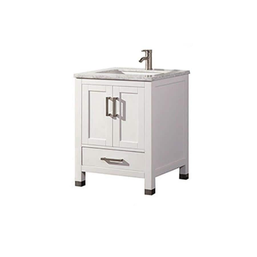 MTD Vanities 30-in Grey Single Sink Bathroom Vanity with White Ceramic ...