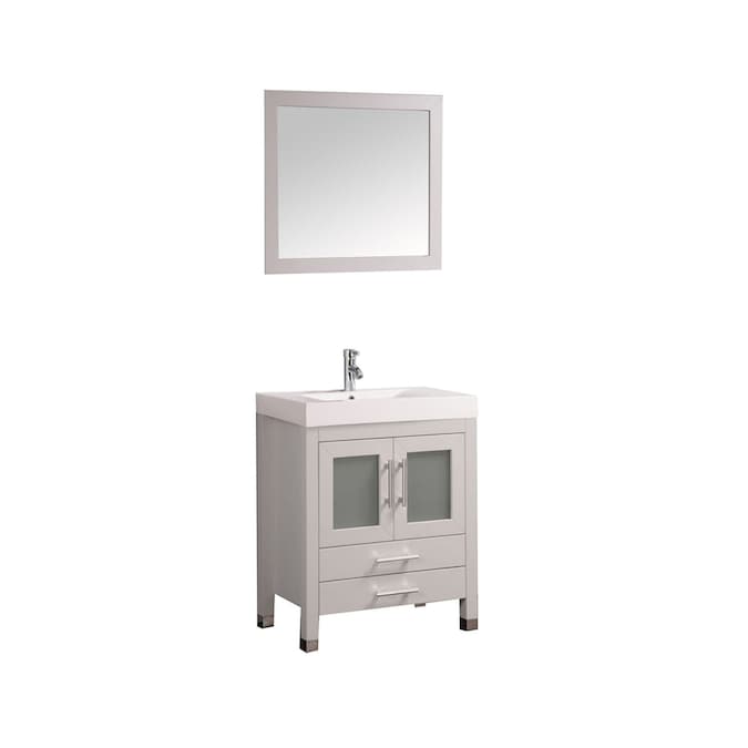Integrated Single Sink Bathroom Vanity, 30 X 19 Bathroom Vanity