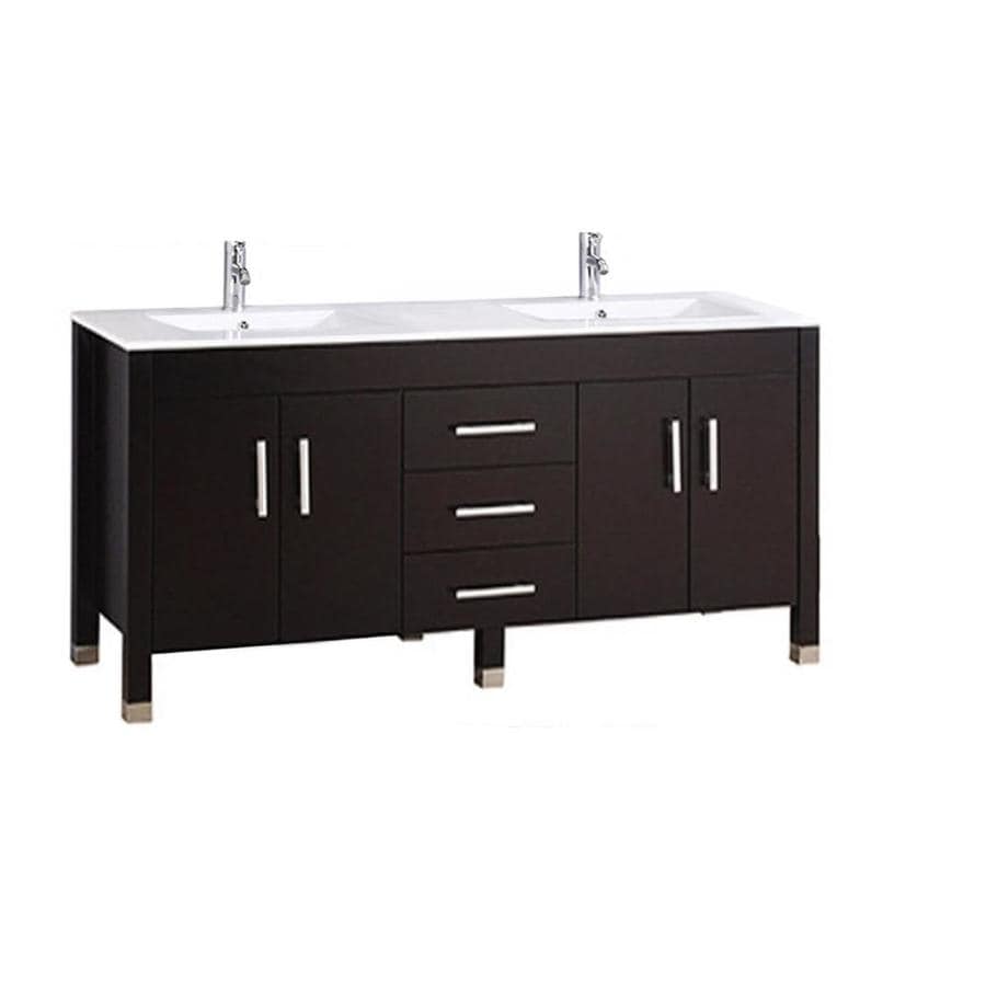 Mtd Vanities 72 In Espresso Double Sink Bathroom Vanity With