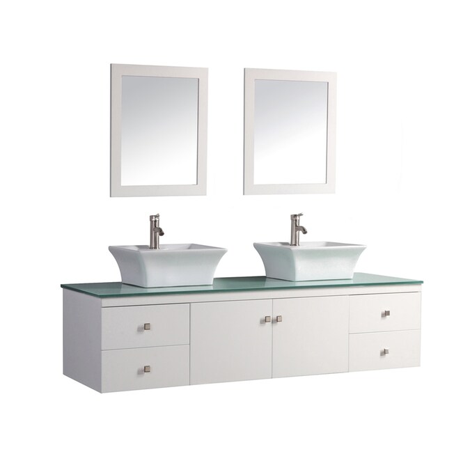 Double Vessel Sink Bathroom Vanity, Vanity Top For Vessel Sink