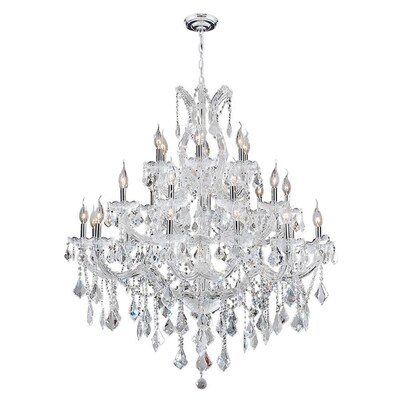 Worldwide Lighting Maria Theresa 28 Light Polished Chrome Glam