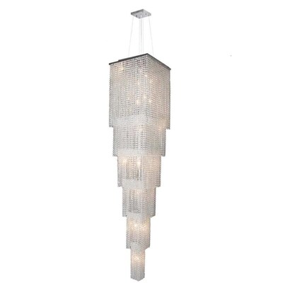 Worldwide Lighting Prism 21-Light Polished Chrome Glam Crystal Chandelier Worldwide Lighting Prism 21-Light Polished Chrome Glam Crystal Chandelier