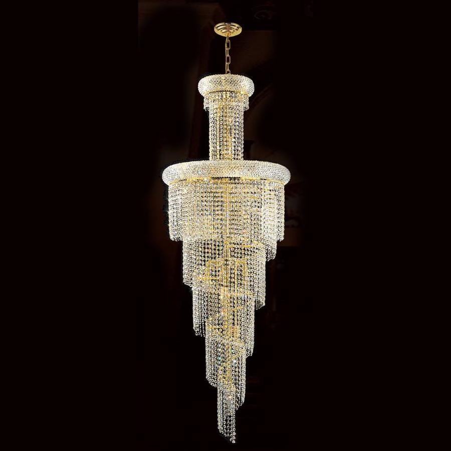 Worldwide Lighting Empire 22Light Polished Gold Glam Crystal Empire