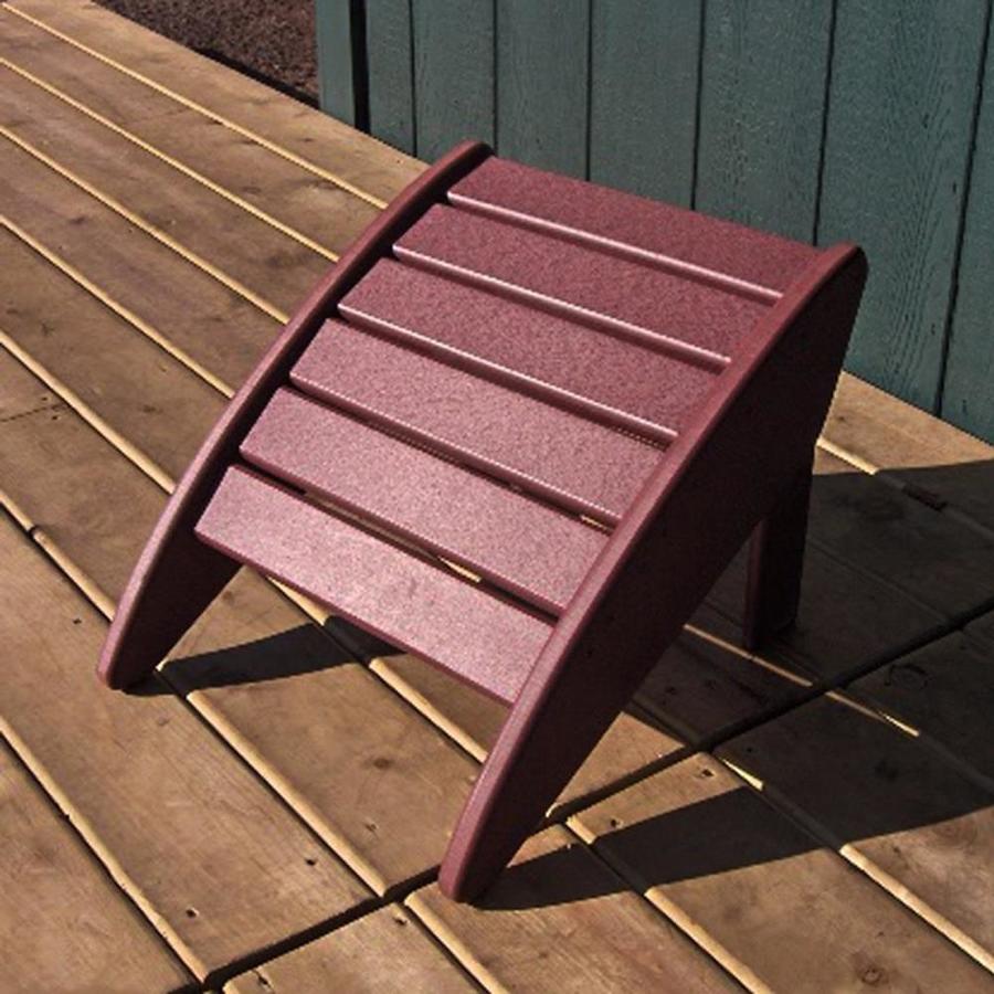 Phat Tommy Merlot Recycled Plastic Foot Stool in the Outdoor Ottomans
