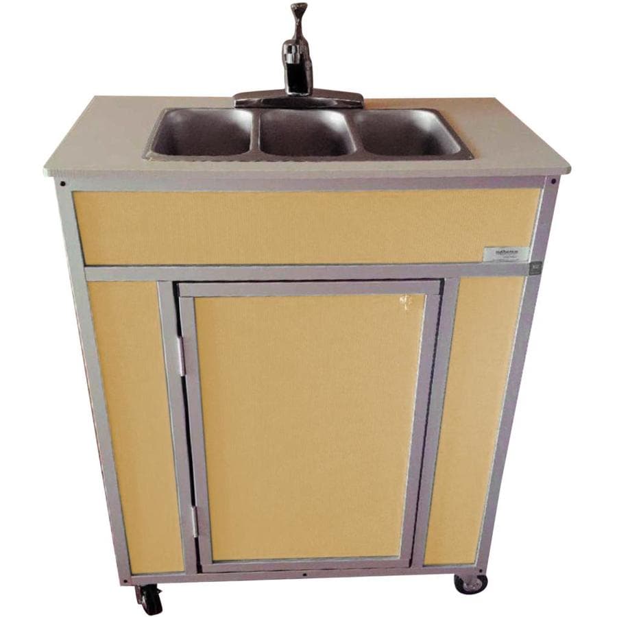 ... MONSAM Brown Triple-Basin Stainless Steel Portable Sink at Lowes.com