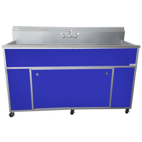 MONSAM Blue DoubleBasin Stainless Steel Portable Sink in the Portable