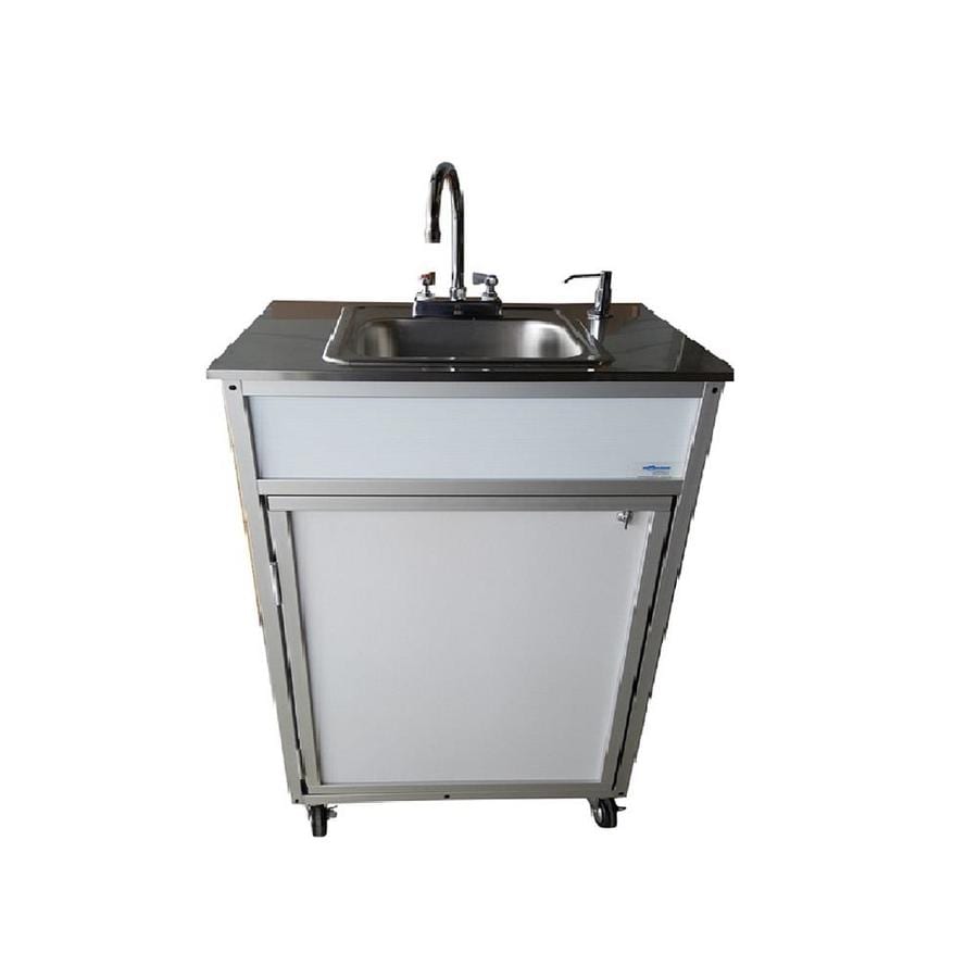 MONSAM White Single-Basin Stainless Steel Portable Sink at ...