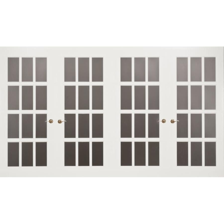 FrenchPorte 192" x 84" French Series Double Garage Door with Windows at