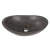 Eden Bath Black Limestone Limestone Vessel Oval Bathroom Sink at Lowes.com