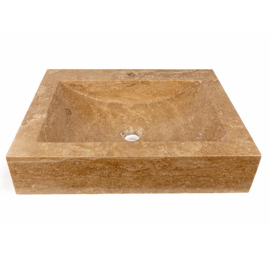 Eden Bath Eden Stone Sinks Beige Travertine Travertine Vessel