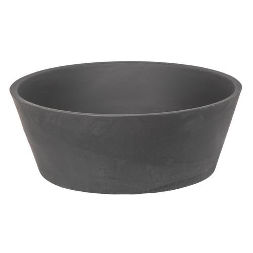 Eden Bath Charcoal Concrete Vessel Round Bathroom Sink (15.75-in x 15. ...