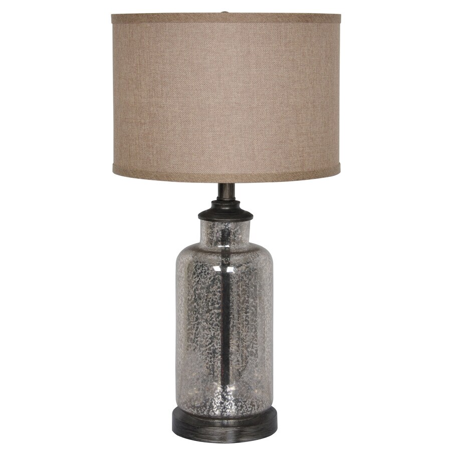 Trident Home 26 In Brown Metal Base Table Lamp With Fabric