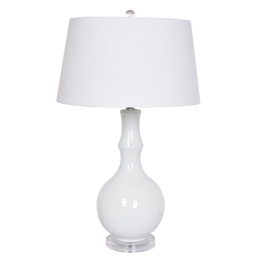 Trident Home 29 In Clear Acrylic Table Lamp With Fabric Shade Trident Home 29 In Clear Acrylic Table Lamp With Fabric Shade