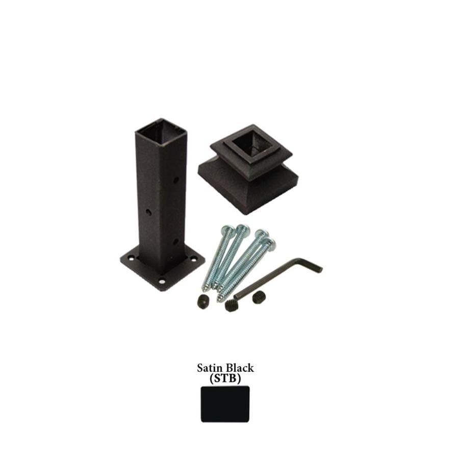 House of Newel Mounting Kit Satin Black Wrought Iron Newel