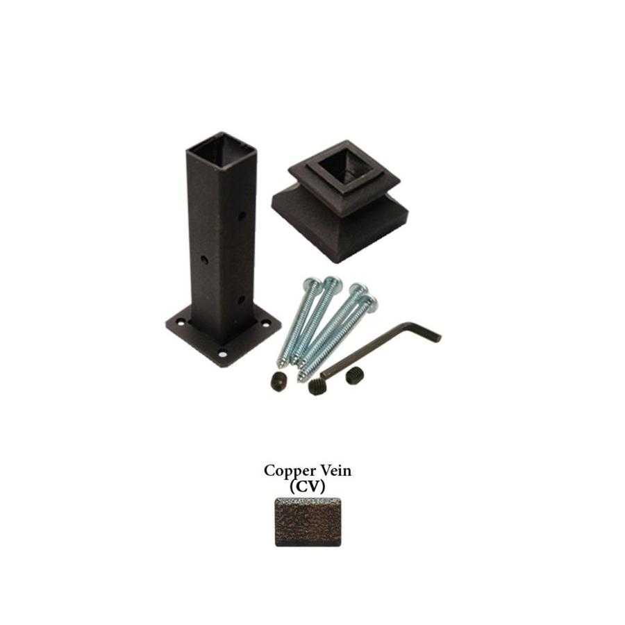 House of Square Newel Kit Copper Vein Wrought Iron Newel Post