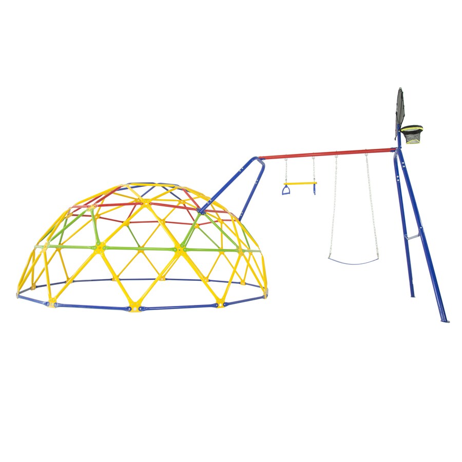 Skywalker Skywalker Sports Geo Dome Climber with Swing Set in the Metal