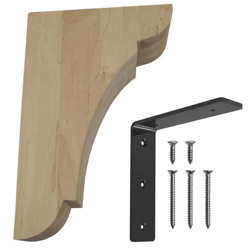 Federal Brace Wood Corbel Bar Bracket with rib 8in x 3in x 12in Wood