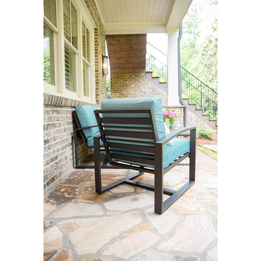 Leisure Made Jasper 4Piece Aluminum Frame Patio Conversation Set with