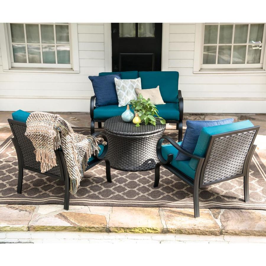 Leisure Made Savannah 4 Piece Patio Conversation Set With Solartex