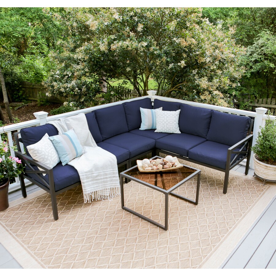 Leisure Made Blakely 5-Piece Aluminum Frame Patio ...