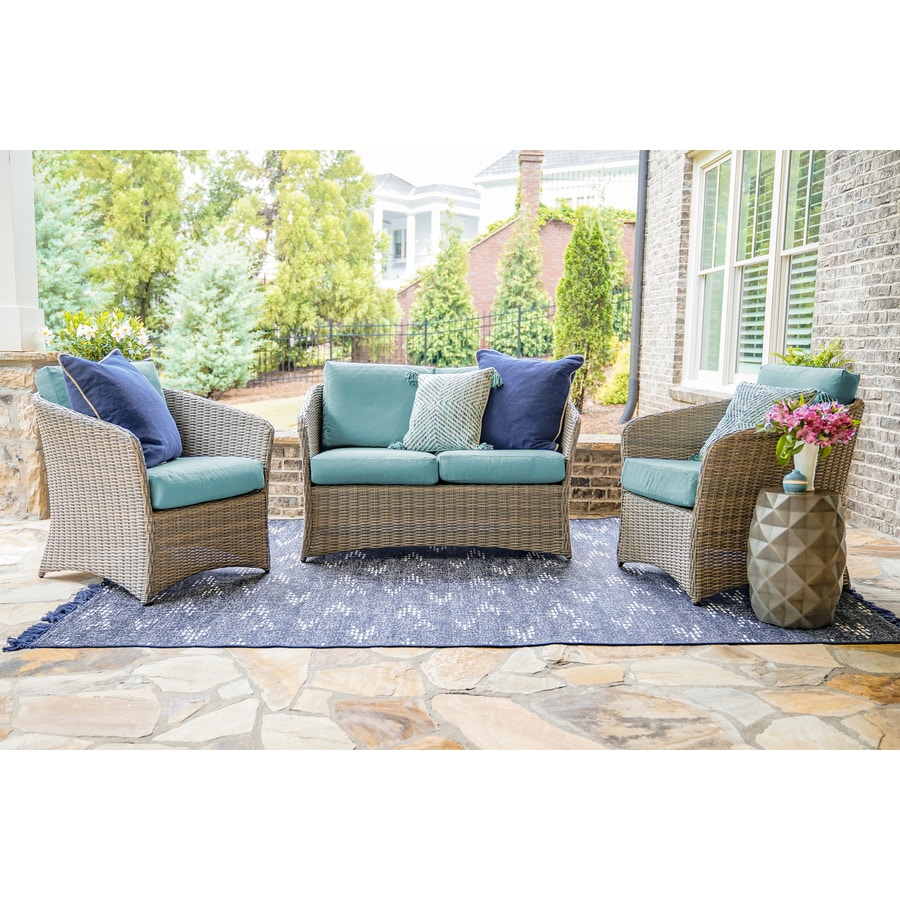 Leisure Made Montgomery 3 Piece Resin Frame Patio Conversation Set