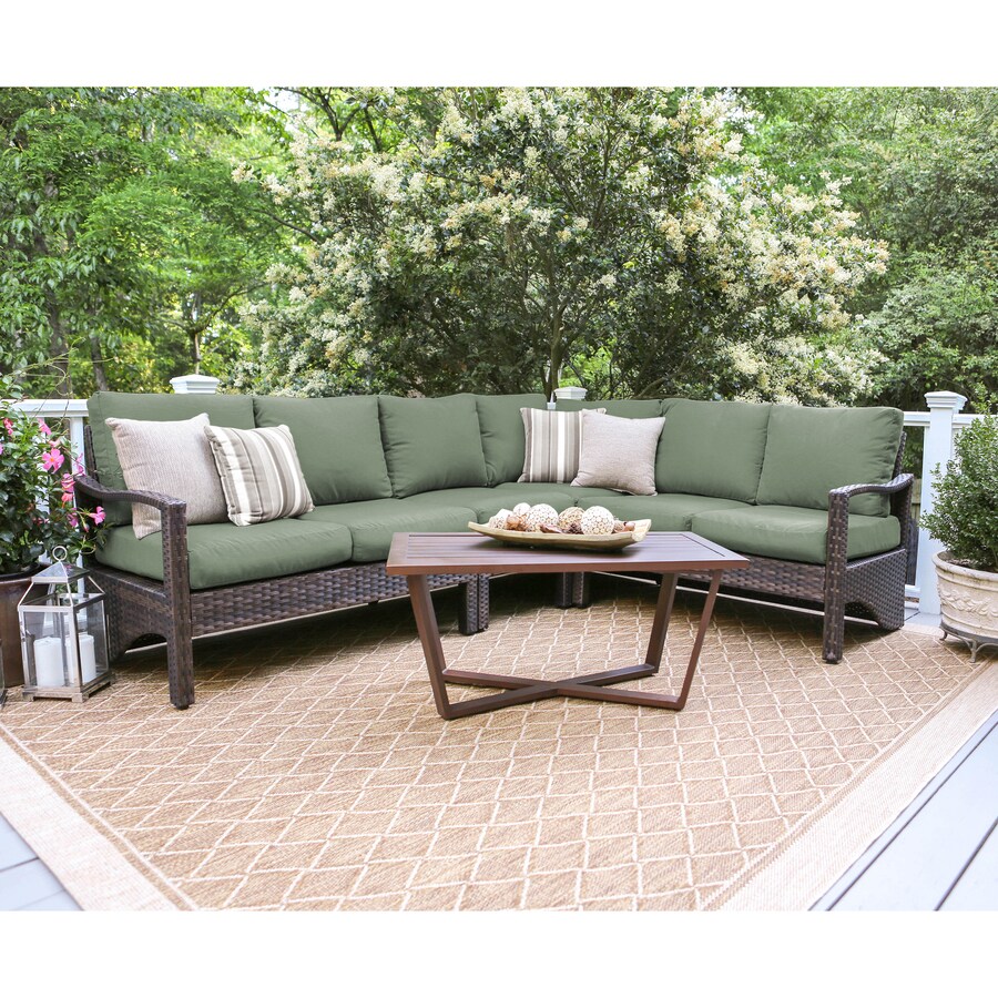 Leisure Made Augusta Woven Outdoor Sectional with Cushion(s) and ...