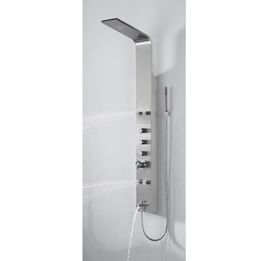 BOANN 8-in x 62-in Brushed Stainless Shower Surround Back Wall Panel