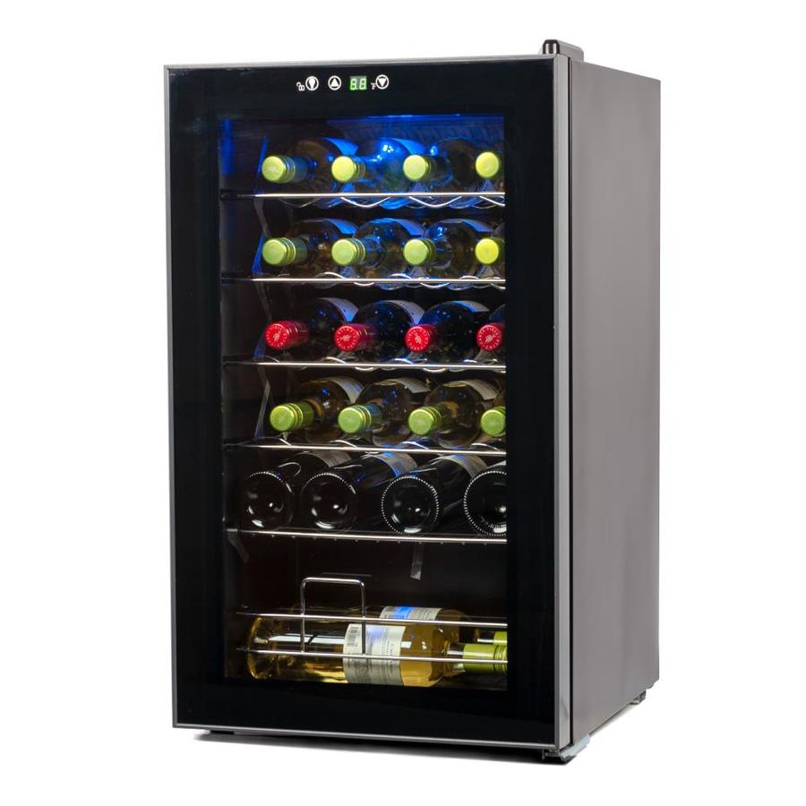 BLACK+DECKER 24-Bottle Capacity Black Freestanding Wine Chiller in the ...