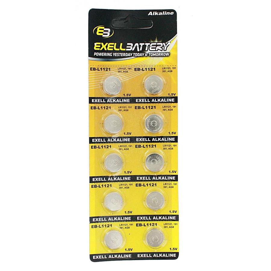 Exell Battery Alkaline L1121 Button Batteries at