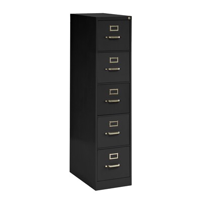Edsal Sandusky Vertical Files Black 5 Drawer File Cabinet At Lowes Com
