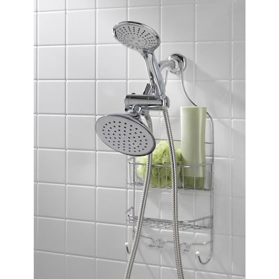 Aquasource Easy Install Chrome 5 Spray Dual Shower Head At Lowes Com