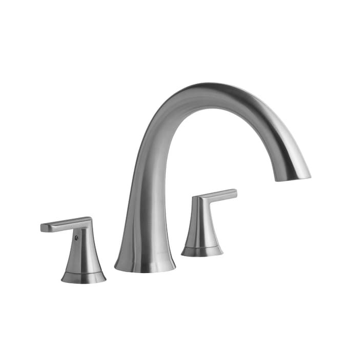 Jacuzzi Stretto Brushed Nickel 2 Handle, Jacuzzi Primo Brushed Nickel 1 Handle Fixed Freestanding Bathtub Faucet