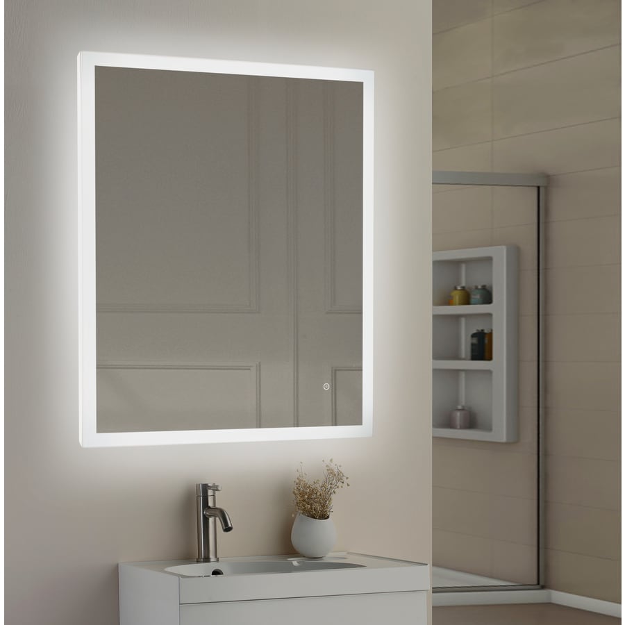 Style Selections 36in LED Lit mirror Rectangular Lighted LED Bathroom