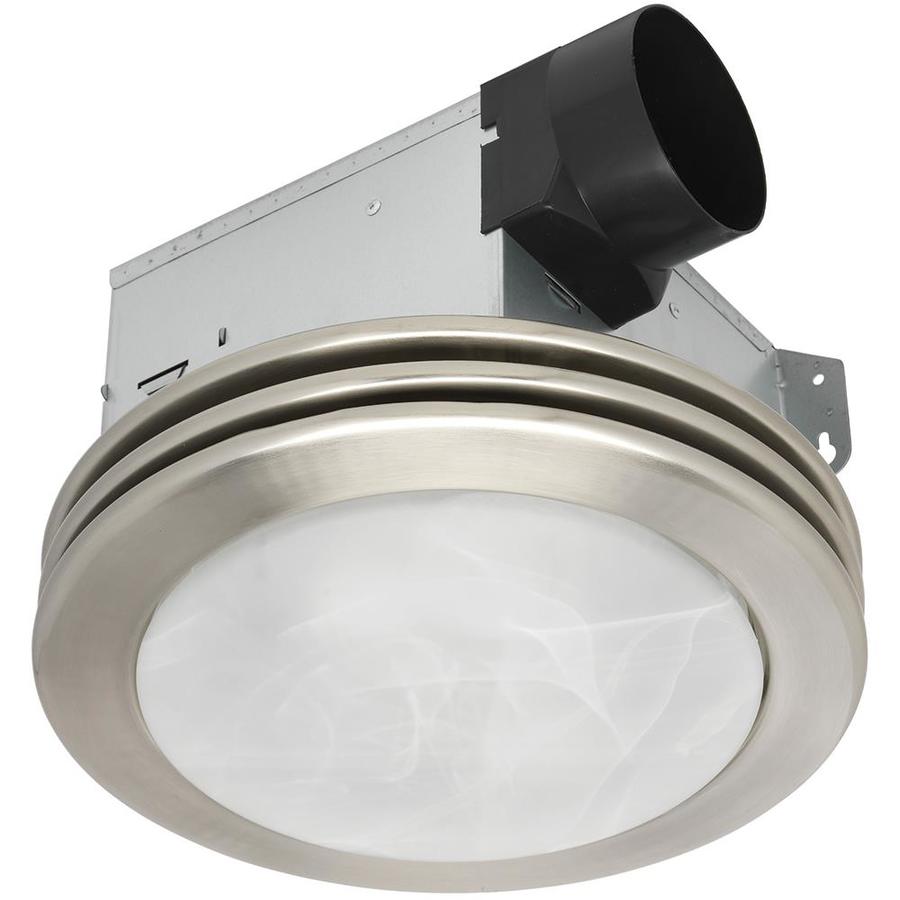 Utilitech Ventilation Fan 2-Sone 80-CFM Brushed Nickel in the Bathroom