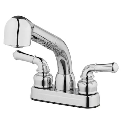 Project Source Chrome 2 Handle Utility Faucet With With Pulldown