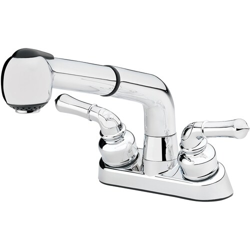 Project Source Chrome 2 Handle Utility Faucet With With Pulldown   820633962458xl 