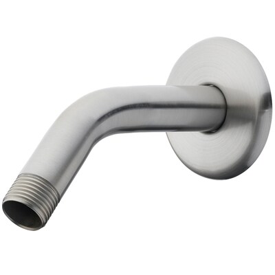 Aquasource 0 5 In Brushed Nickel Shower Arm And Flange At Lowes Com
