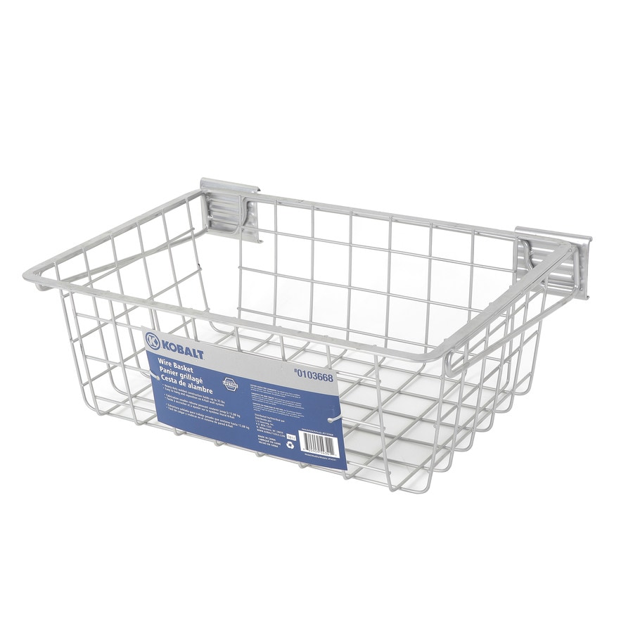 Kobalt 19 44 In W X 13 37 In H X 7 In D Gray Steel Basket At Lowes Com