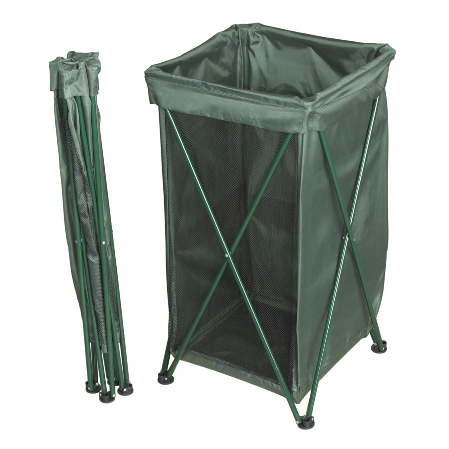 Wheeled Trash Bag Holder 30-60 Gallon Leaf Bag Holder, 2-in-1 Multipurpose 500 lb Folding Cart TOBEBEGO