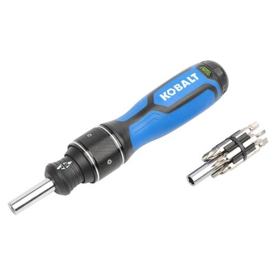Kobalt Double drive screwdriver 13-Piece Rubber Handle Ratcheting Multi-Bit Screwdriver Set