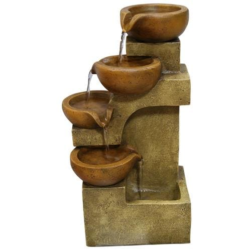 Alpine Corporation 17-in H Resin Tabletop Fountain Outdoor Fountain in ...