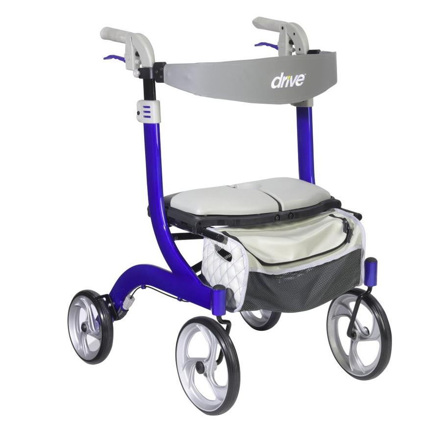 Drive Medical Nitro DLX Euro Style Rollator Rolling Walker, Sleek Blue in the Walkers